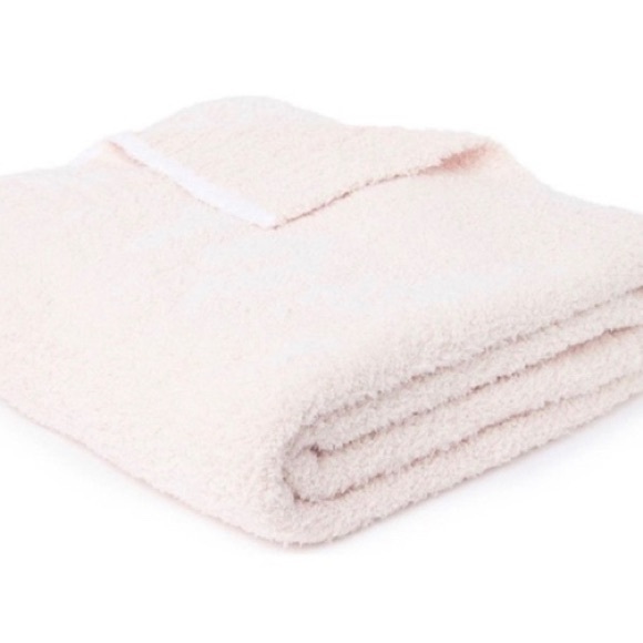 New Barefoot Dreams Throw-45”x60” (Pink/White)